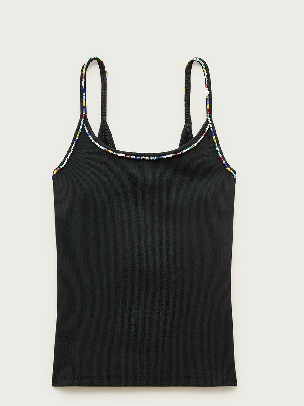 J Crew Perfect Rib slim fit camisole with beads